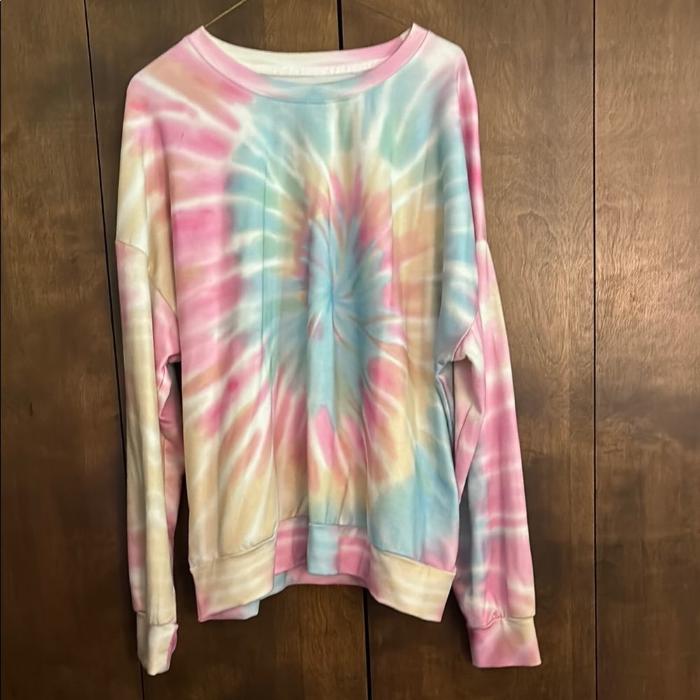 Tie-Dye Sweatshirt - Pink, Blue, Yellow